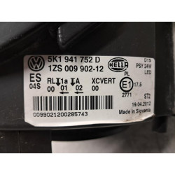 Optique avant principal droit (feux)(phare) - VOLKSWAGEN - GOLF 6